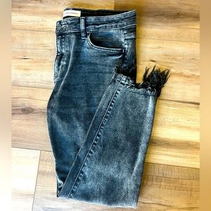 Flying Monkey Black Distressed Stretch High Waist Jeans Size:32